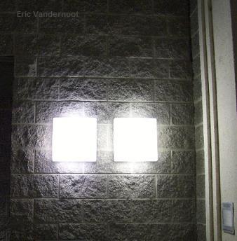 Wall mounted unshielded square lights