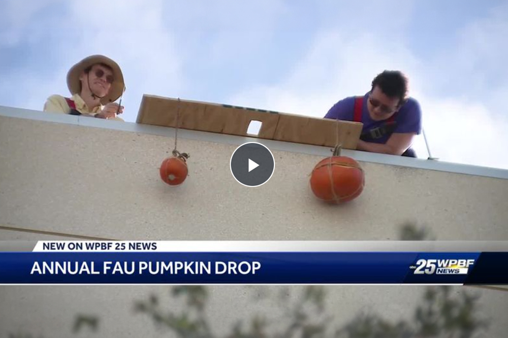 FAU's annual pumpkin drop shows how fun meets physics